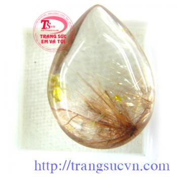 Đá thạch anh tóc nâu loại trong