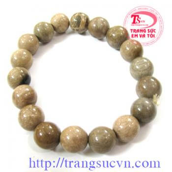 Lắc tay gỗ hóa thach