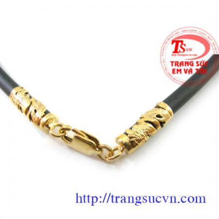 Dây Cao Su Bọc Vàng -loại 5 ly, vàng 18K