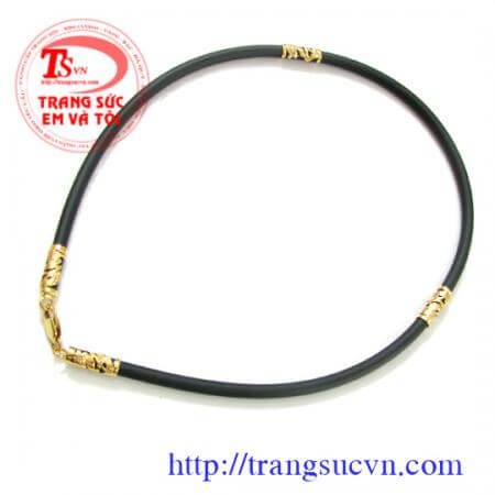 Dây Cao Su Bọc Vàng -loại 5 ly, vàng 18K