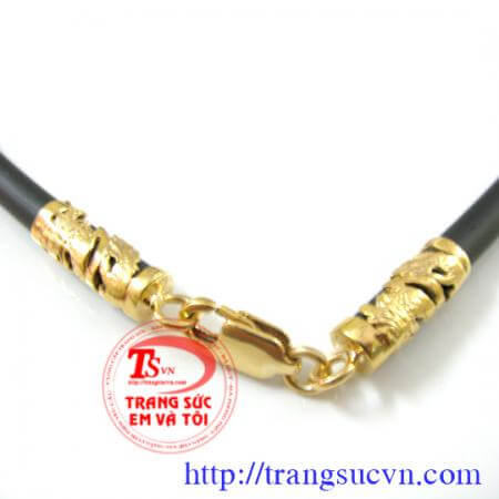 Dây Cao Su Bọc Vàng -loại 5 ly, vàng 18K