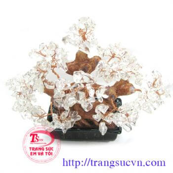 Cây tài lộc thạch anh trắng