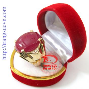 Nhẫn nam ruby Mệnh Hỏa