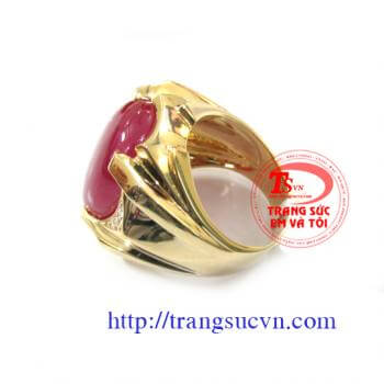 Nhẫn nam ruby Mệnh Hỏa