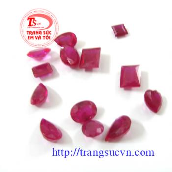 Đá ruby vuông nhẫn nam