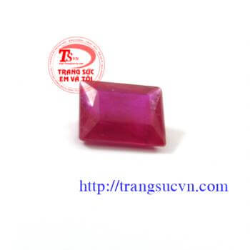 Đá ruby vuông nhẫn nam