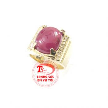 Nhẫn Nam ruby hộ mệnh