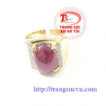 Nhẫn Nam ruby hộ mệnh