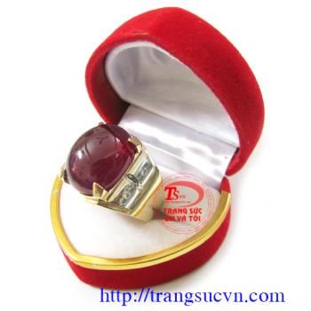 Ruby nhẫn vàng tây