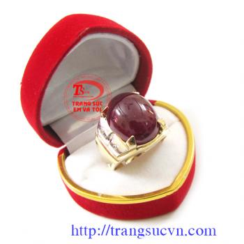 Ruby nhẫn vàng tây