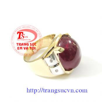 Ruby nhẫn vàng tây