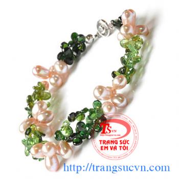 Vòng tay ngọc trai và Peridot