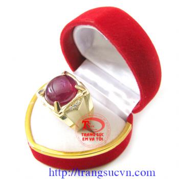 Nhẫn nam ruby đỏ,Nhan nam ruby do,Nhẫn nam ruby,Nhẫn nam