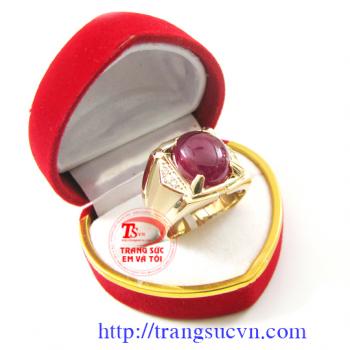 Nhẫn nam ruby đỏ,Nhan nam ruby do,Nhẫn nam ruby,Nhẫn nam