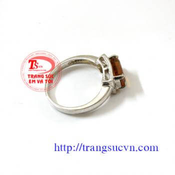 Nhẫn nữ thạch anh vàng