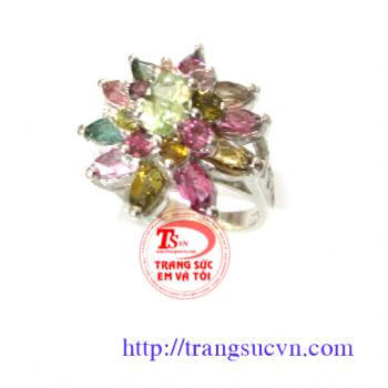 Nhẫn nữ Toumaline thiên nhiên