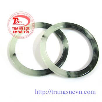 Vòng đôi vuông-ngọc jadeite
