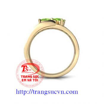 Nhẫn Peridot thiên nhiên