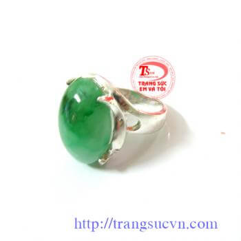 Nhẫn bạc mặt ngọc