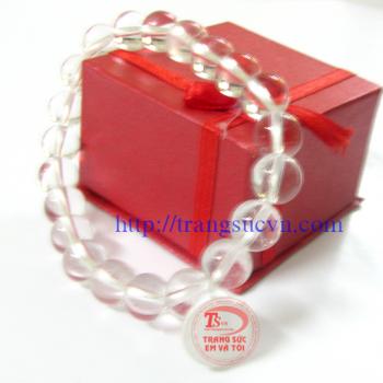 Vòng tay thạch anh trắng 13 ly