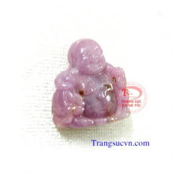 Phật di lặc sapphire hồng nhỏ