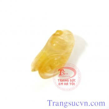 Mặt Ve sầu ý nghĩa thạch anh vàng thiên nhiên 