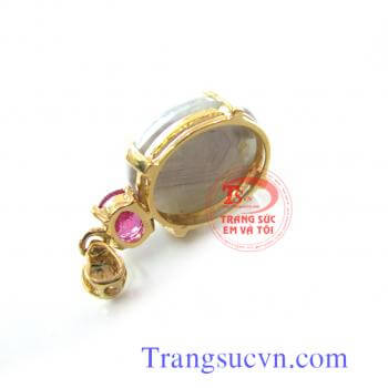Mặt dây đá sapphire trắng