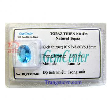 Topaz thiên nhiên kiểm định