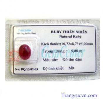 Ruby Lục yên Ép vỉ kiểm định