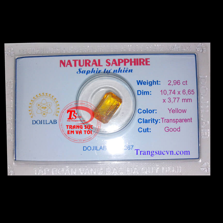 Saphire vàng - Natural Yellow Sapphire