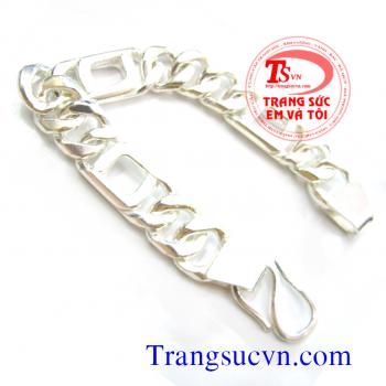 Lắc tay bạc to, lắc nam đẹp  Dài: 22,50 cm Rộng: 1,60 cm Tổng trọng lượng: 27,70 chỉ