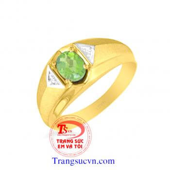 Nhẫn vàng tây peridot