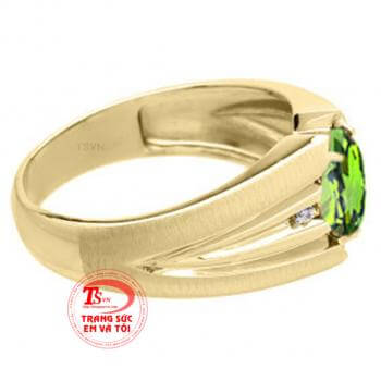 Nhẫn nam peridot vàng đẹp