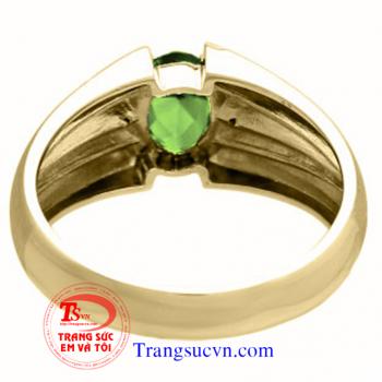 Nhẫn nam peridot vàng đẹp