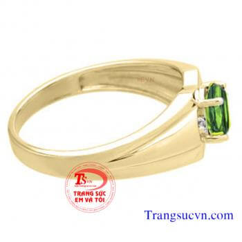 Nhẫn nam vàng tây ngọc peridot
