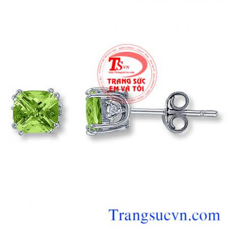 Hoa tai peridot vàng tây