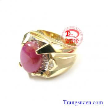 Nhẫn nam vàng ruby sao việt nam,nhan nam vang ruby sao viet nam