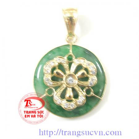 Mặt đồng xu bọc hoa văn