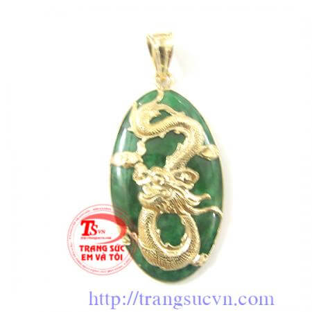 Cẩm thạch ốp vàng hình rồng vàng 14k