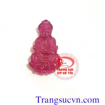 Phật bà quan âm ruby đỏ