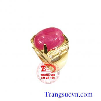 Nhẫn ruby thiên nhiên vàng 14k Đặt Nhẫn ruby thiên nhiên vàng 14k có giấy kiểm định đá quý và vàng kèm theo bảo hành 1 năm