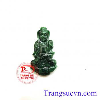 Tượng ngọc cẩm thạch phật Phật cẩm thạch màu xanh  Phật ngọc Jadeite thiên nhiên với chất lượng tốt phù hợp.  Sản phẩm mặt phật ngọc cẩm thạch thiên nhiên bọc vàng tây 10k, 12k,14k,18k có giấy kiểm định vàng kèm theo.  Trọng lượng: 15,45 Carat  Kích thước