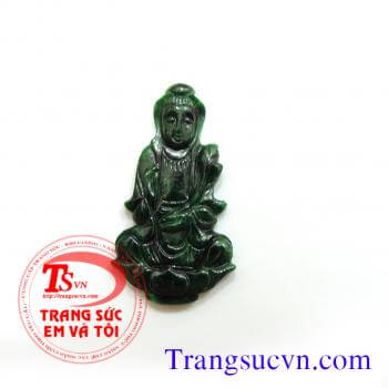 Tượng phật cẩm thạch đeo cổ Phật cẩm thạch màu xanh  Phật ngọc Jadeite thiên nhiên với chất lượng tốt phù hợp.  Sản phẩm mặt phật ngọc cẩm thạch thiên nhiên bọc vàng tây 10k, 12k,14k,18k có giấy kiểm định vàng kèm theo.  Trọng lượng: 38,25 Carat  Kích thư