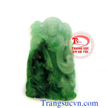 Phật Quan âm rồng quấn ngọc Jadeite  Đặc điểm khoáng vật:  Công thức : NaAl(Si2O6)  - Tên khoáng vật: Jadeite (ngọc cẩm thạch) - Độ cứng Mohs: 6,5 ~7/10 - Chiết suất: 1.666~1.680 - Tỉ trọng: 3.34  ( Giấy chứng chỉ đá quý) Các công ty kiểm định đá quý hà n