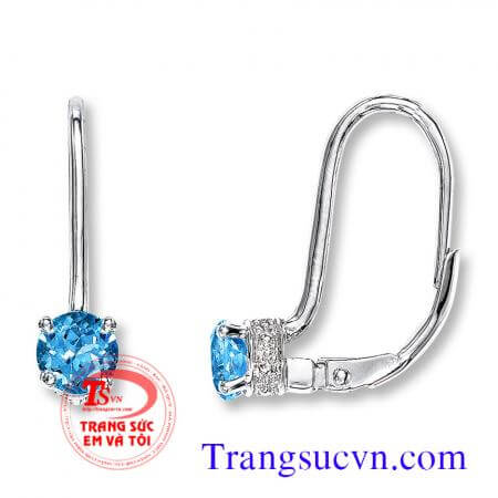 Hoa tai nhỏ đá topaz vàng trắng Hoa tai topaz vàng trắng Hoa tai đá topaz , Hoa tai vàng trắng Và gắn đá topaz thiên nhiên với màu xanh đầy ý nghĩa:  Hoa tai vàng trắng Topaz nhưng hiện nay trên thị trường đa số topaz có màu xanh do xử lý bằng phóng xạ ph
