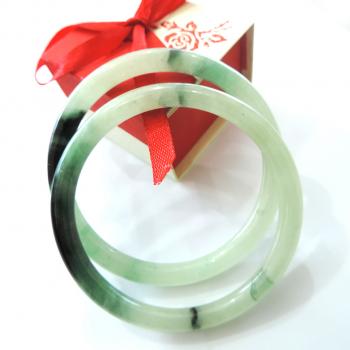 Vòng ngọc cẩm thạch thiên nhiên đôi