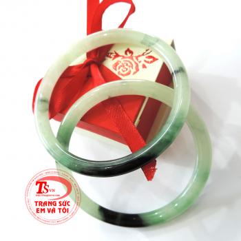 Vòng ngọc cẩm thạch thiên nhiên đôi