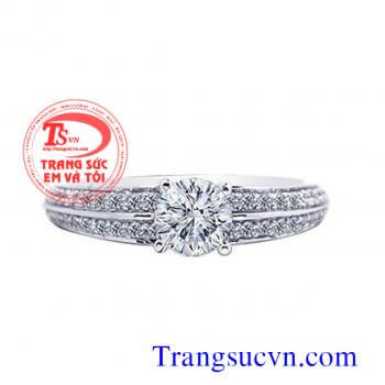 Nhẫn đính hôn,nhan dinh hon,NHAN DINH HON,nhan vang trang,kim cuong tự nhiên,vàng 10k 14k 18k