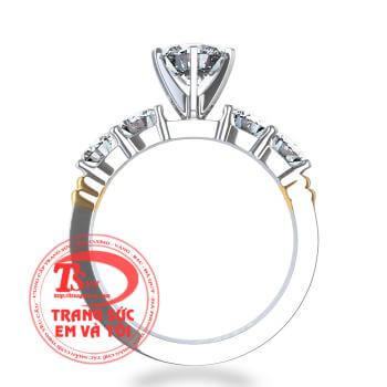 Nhẫn đính hôn,nhan dinh hon,NHAN DINH HON,nhan vang trang,kim cuong tự nhiên,vàng 10k 14k 18k