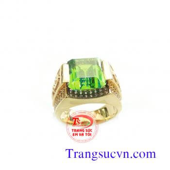 Nhẫn nam vàng đep peridot